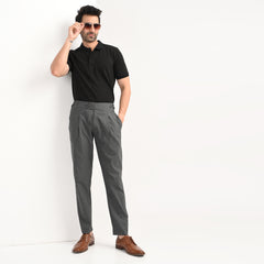 Pleated High-Waist Formal Trousers