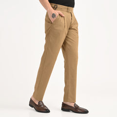 Pleated High-Waist Formal Trousers