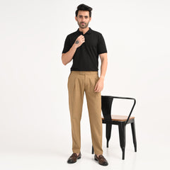 Pleated High-Waist Formal Trousers