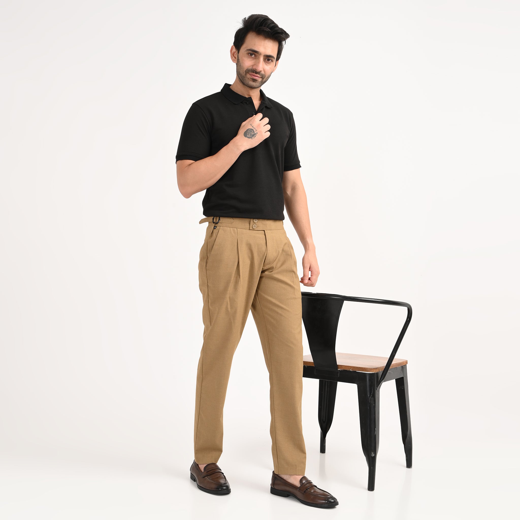 Pleated High-Waist Formal Trousers - Snipes