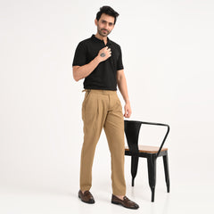 Pleated High-Waist Formal Trousers