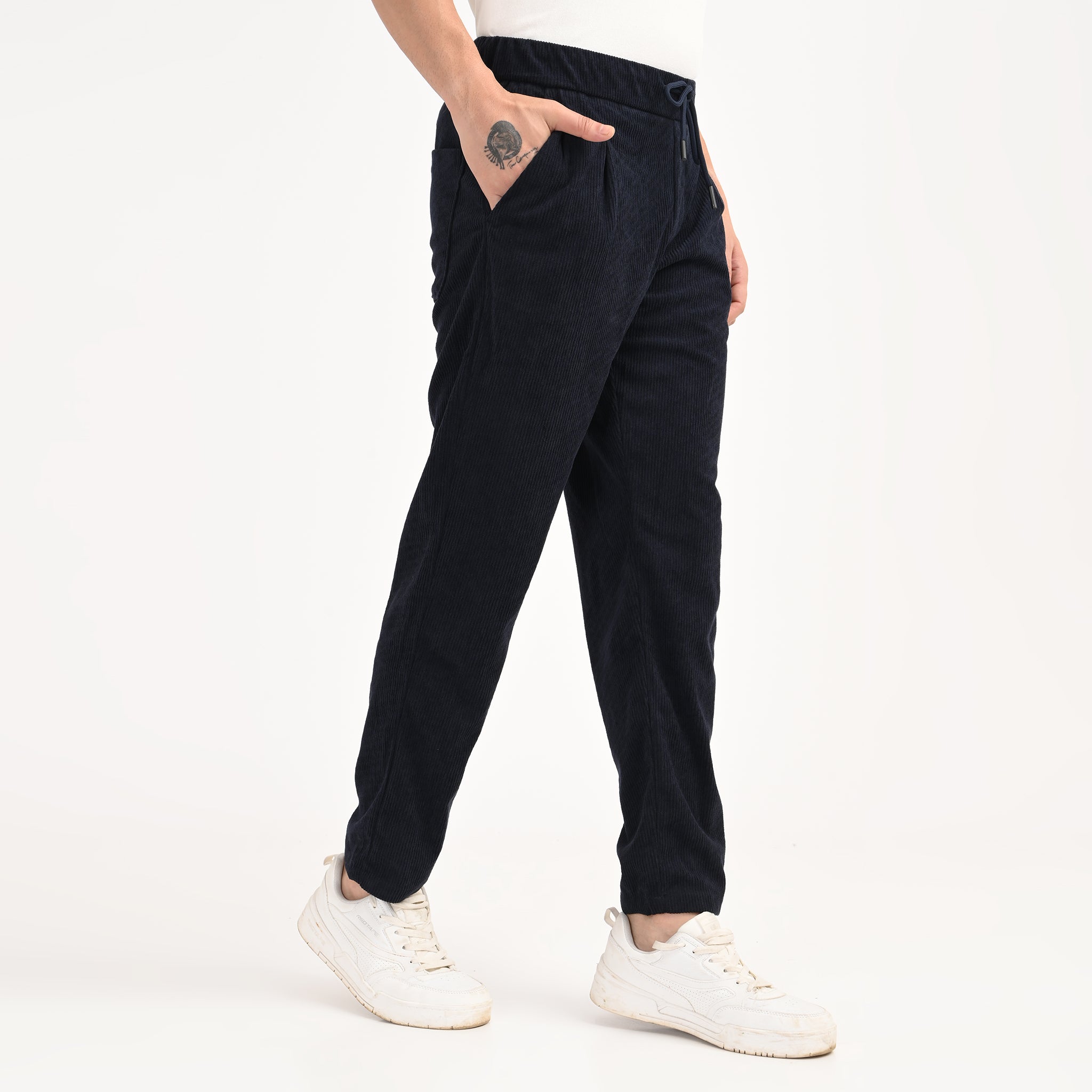 Corduroy Drawstring Casual Trousers - Snipes