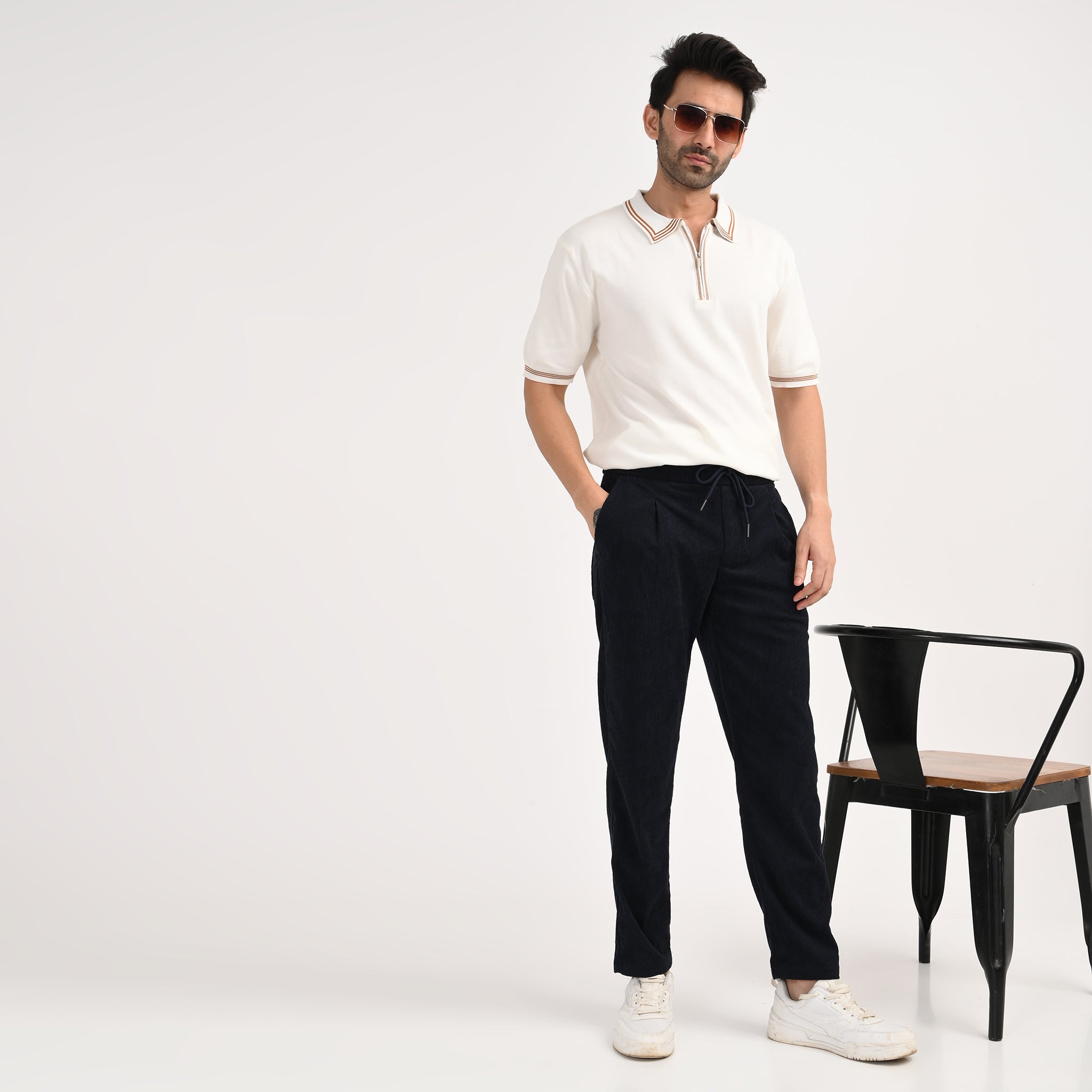 Corduroy Drawstring Casual Trousers - Snipes
