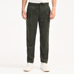 Corduroy Drawstring Casual Trousers