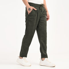 Corduroy Drawstring Casual Trousers