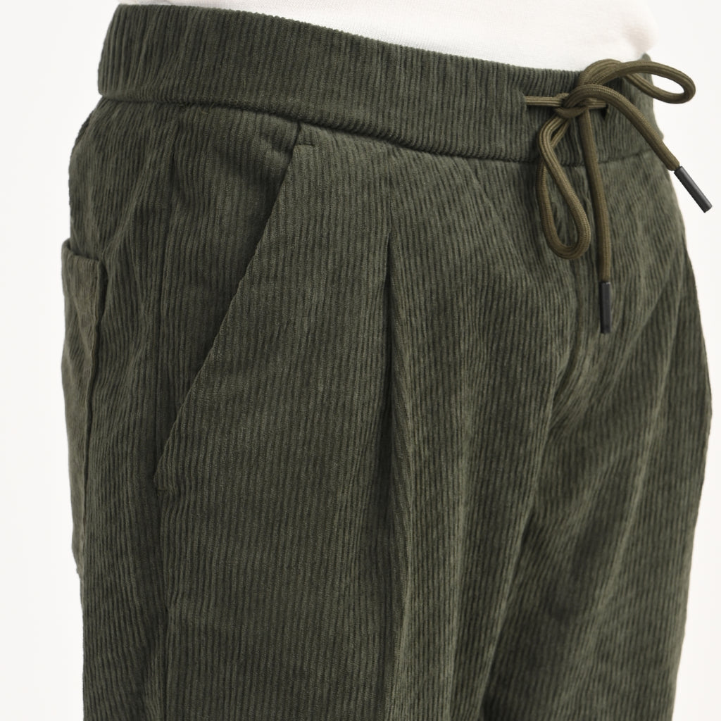 Corduroy Drawstring Casual Trousers - Snipes