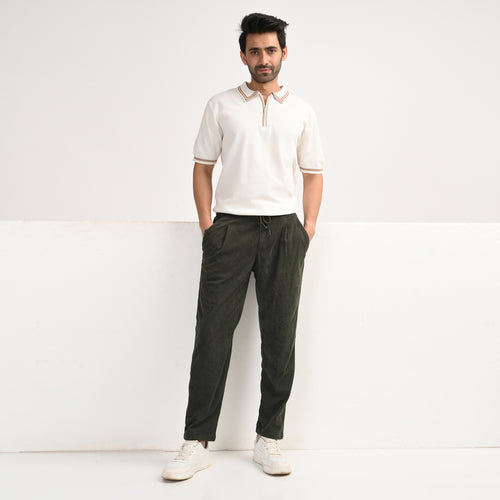 Corduroy Drawstring Casual Trousers - Snipes