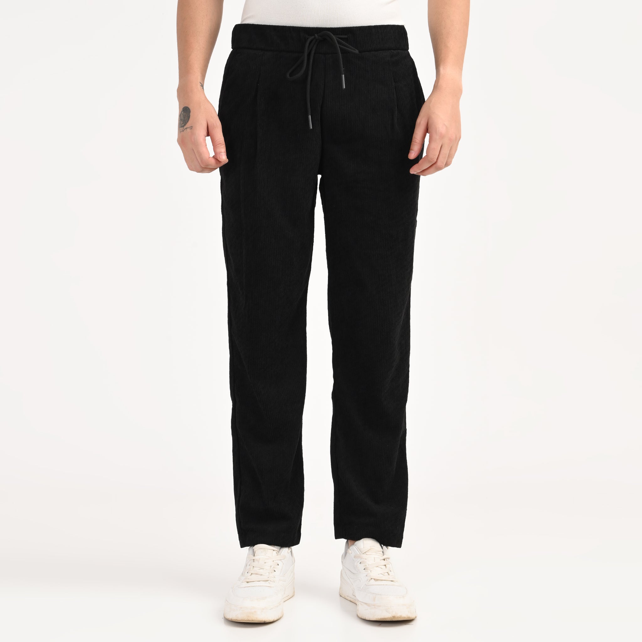 Corduroy Drawstring Casual Trousers - Snipes