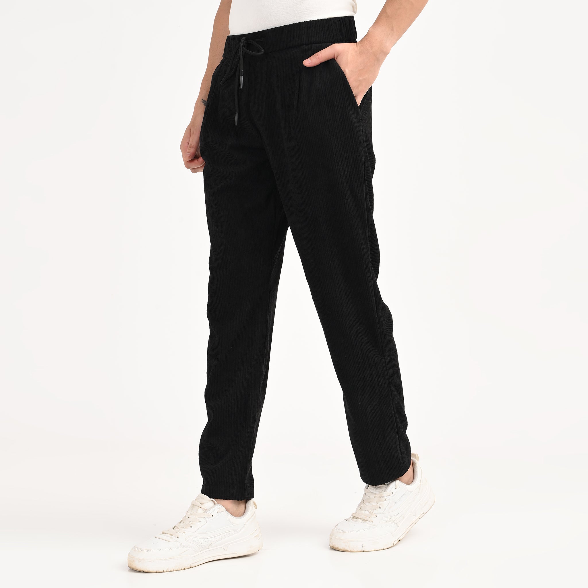 Corduroy Drawstring Casual Trousers - Snipes