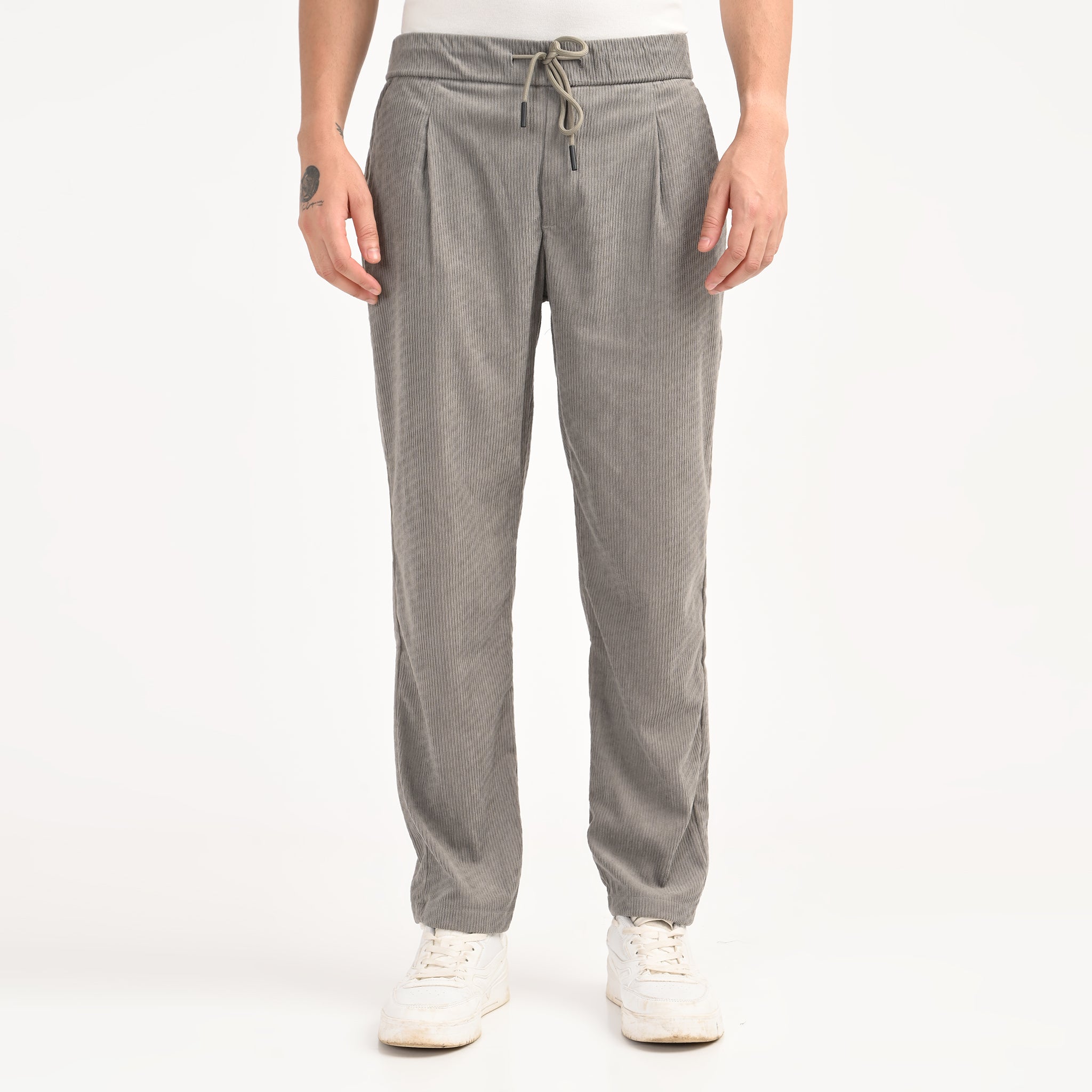 Corduroy Drawstring Casual Trousers - Snipes