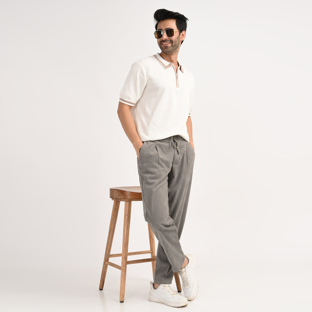 Corduroy Drawstring Casual Trousers - Snipes