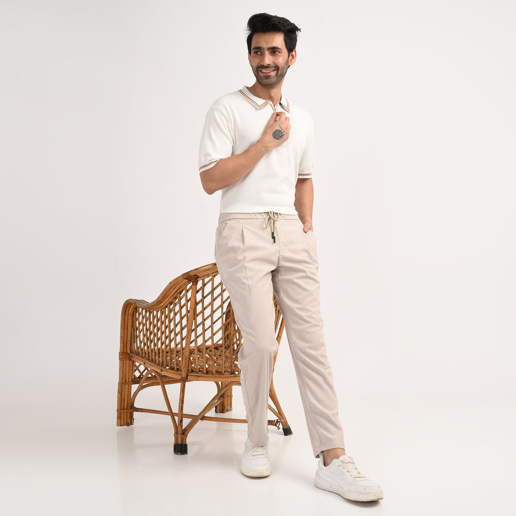 Corduroy Drawstring Casual Trousers - Snipes