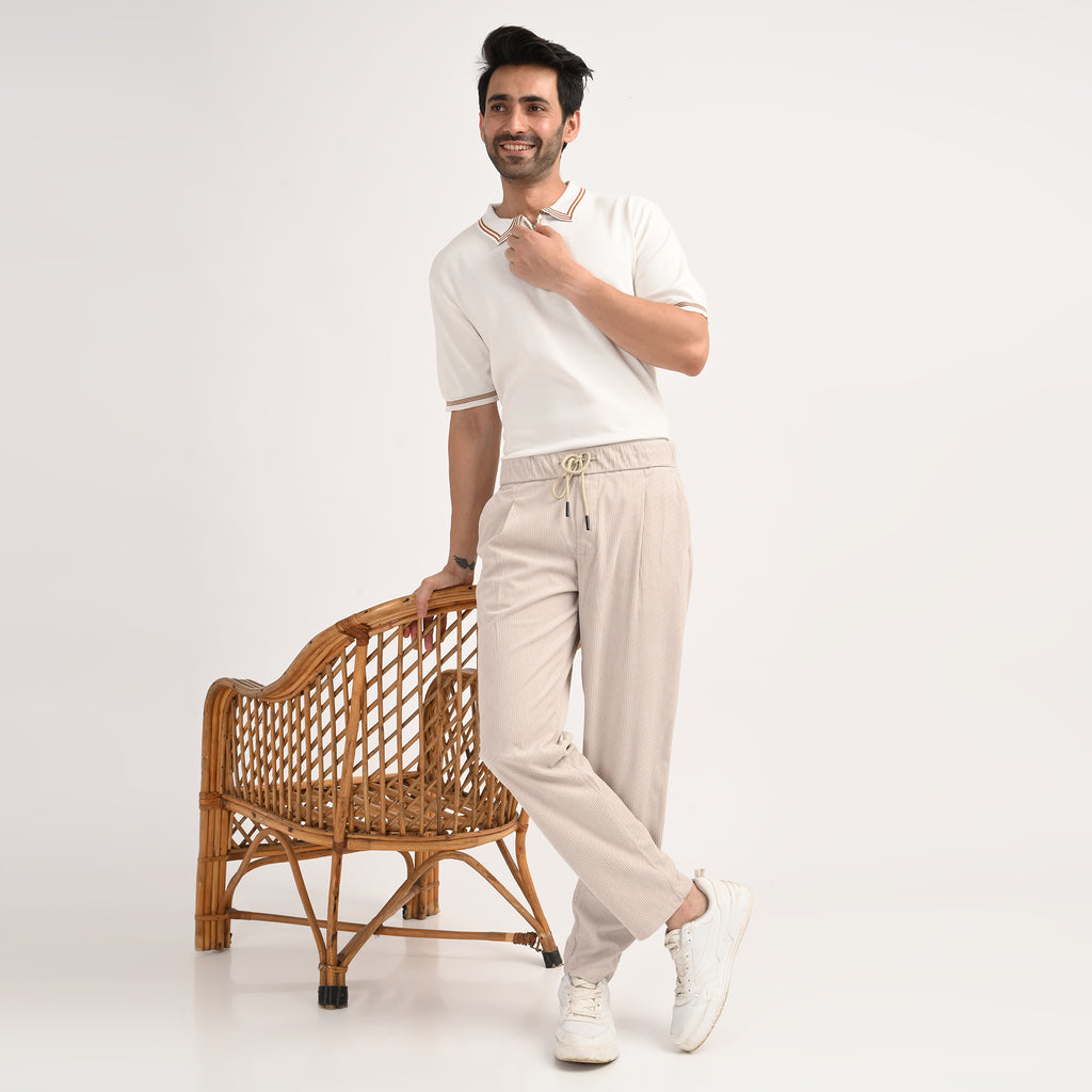 Corduroy Drawstring Casual Trousers - Snipes