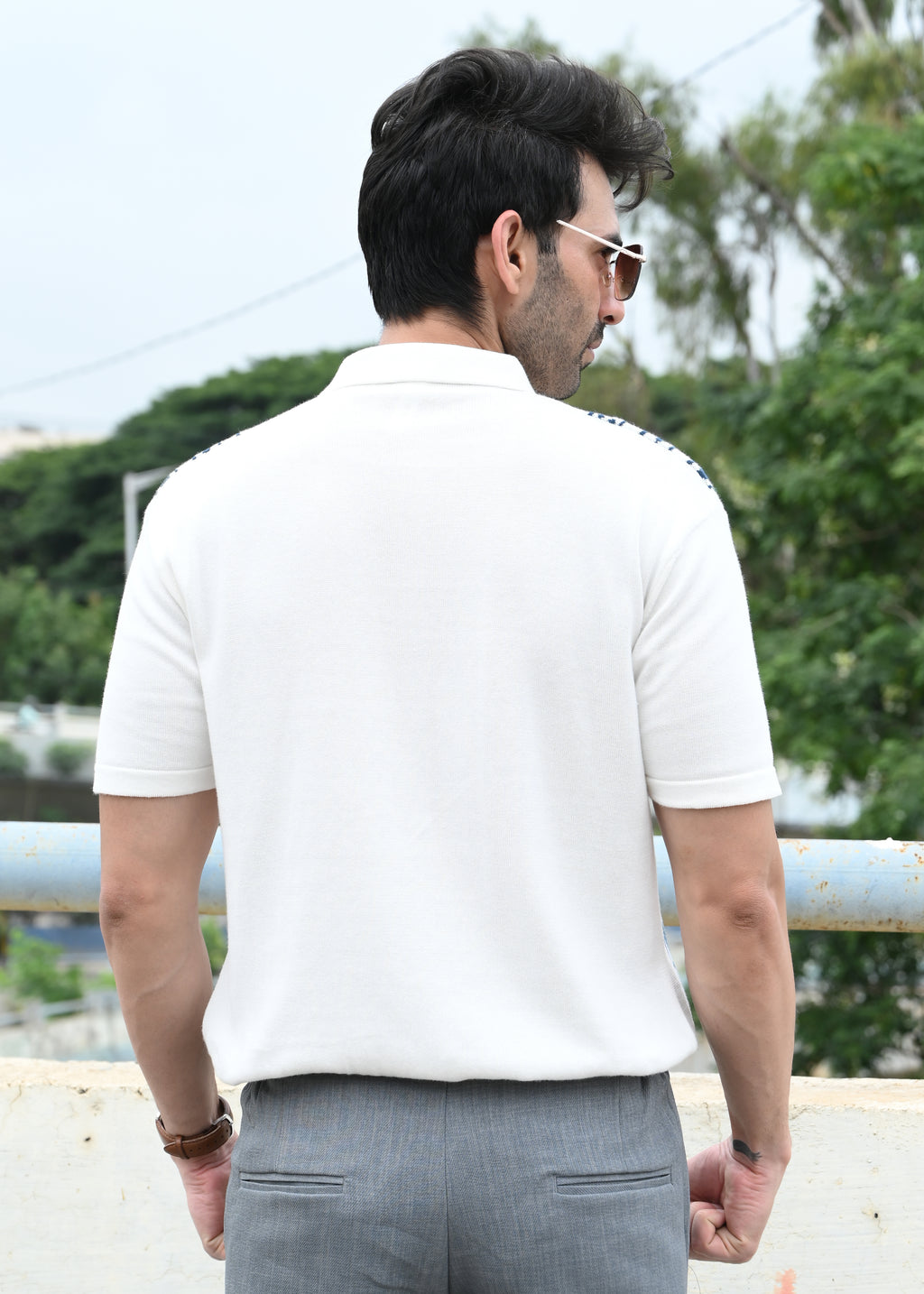 Geometric Stripe T-Shirt - White - Snipes