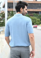 Geometric Stripe T-Shirt - Blue
