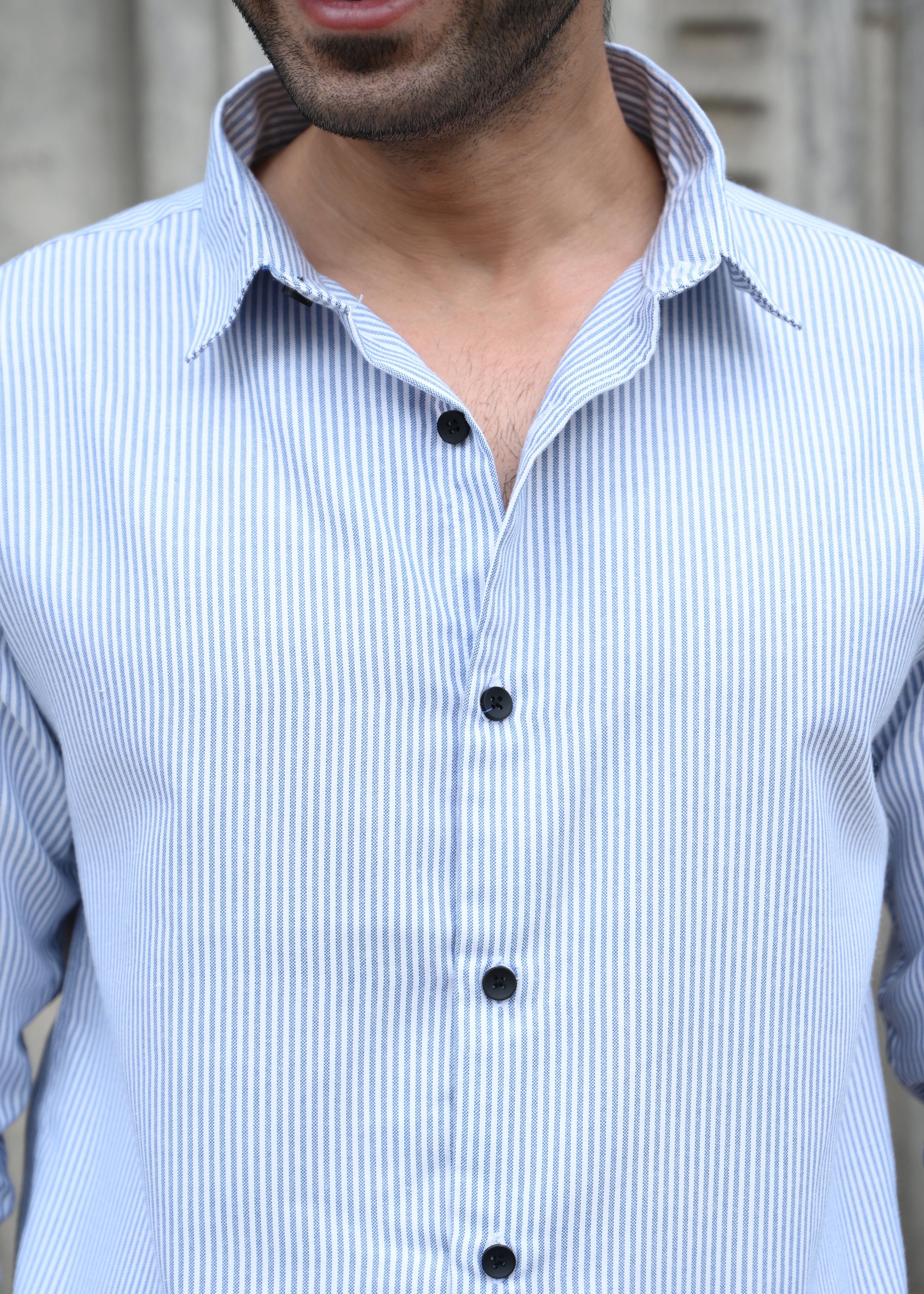 Blue Pinstripe Long Sleeve Shirt Secondary image