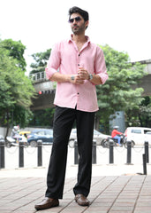 Pink Pinstripe Long Sleeve Shirt