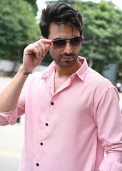 Pink Pinstripe Long Sleeve Shirt