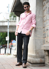 Pink Pinstripe Long Sleeve Shirt