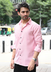 Pink Pinstripe Long Sleeve Shirt