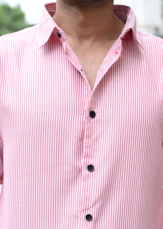 Pink Pinstripe Long Sleeve Shirt