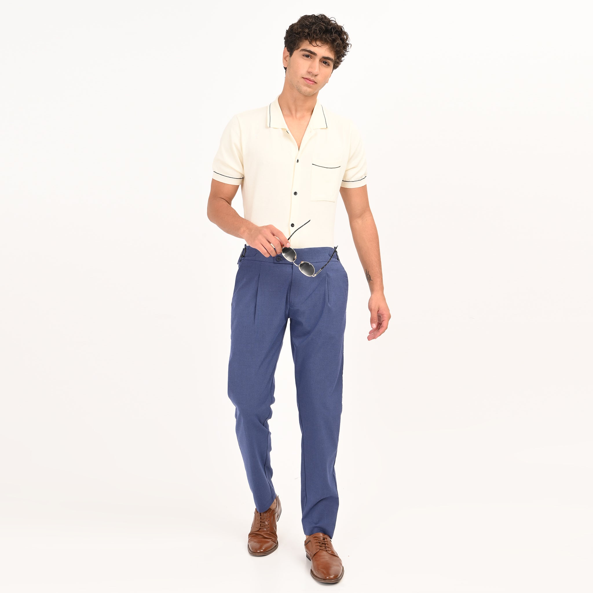 Pleated High-Waist Formal Trousers - Snipes