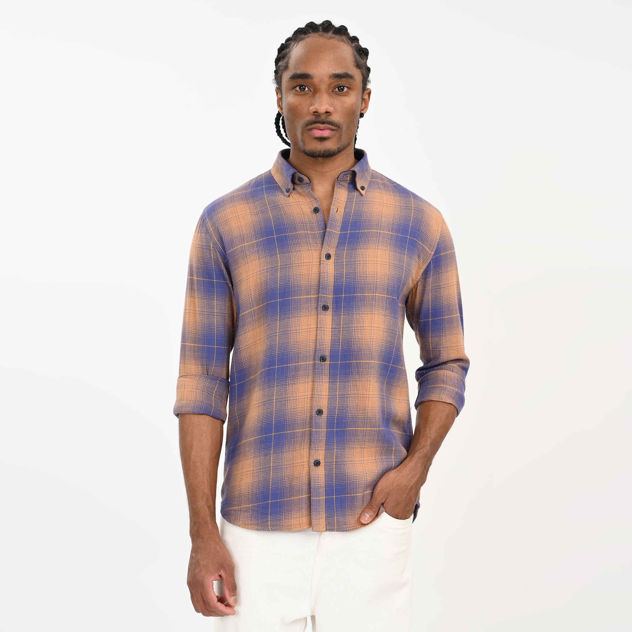 Checkered Flannel Casual Shirt for Men - Snipes
