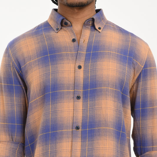 Checkered Flannel Casual Shirt for Men