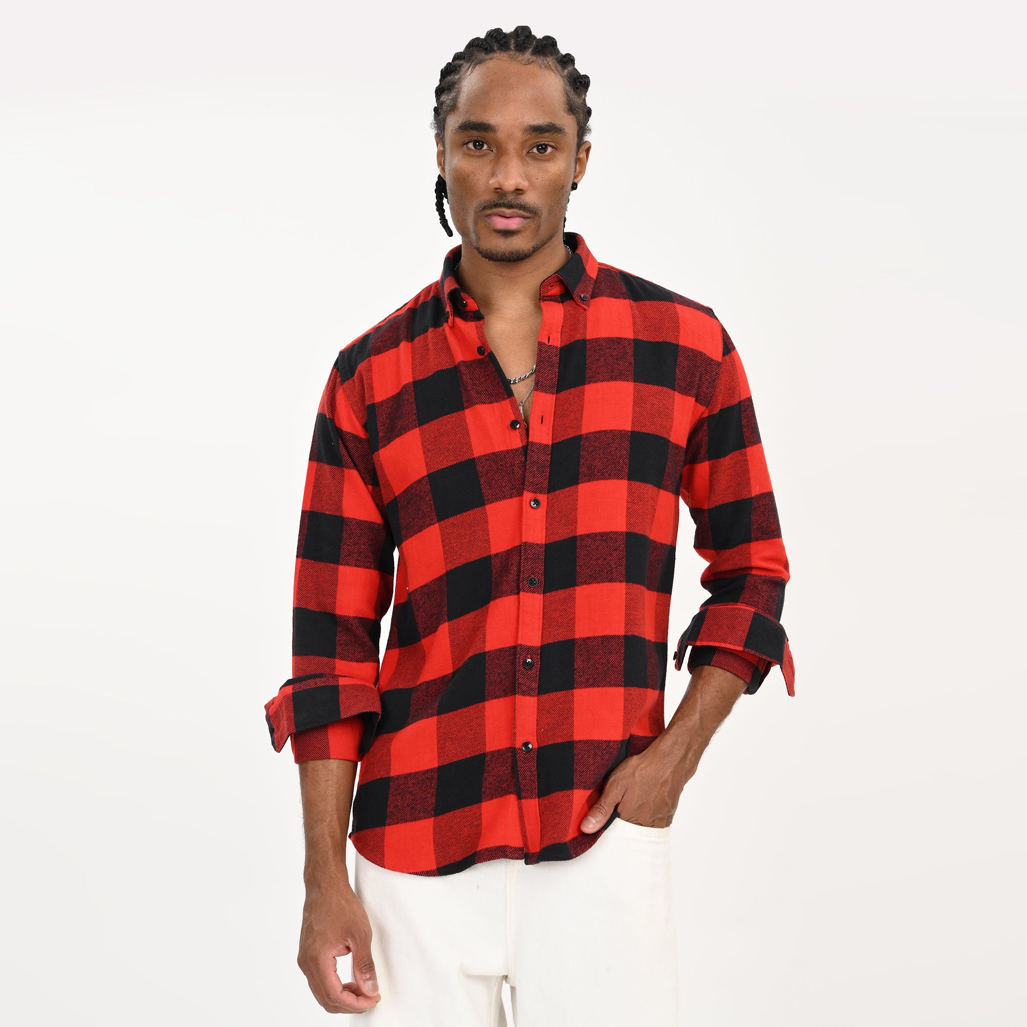 Checkered Flannel Casual Shirt for Men - Snipes Main image