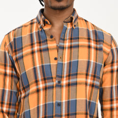 Checkered Flannel Casual Shirt for Men