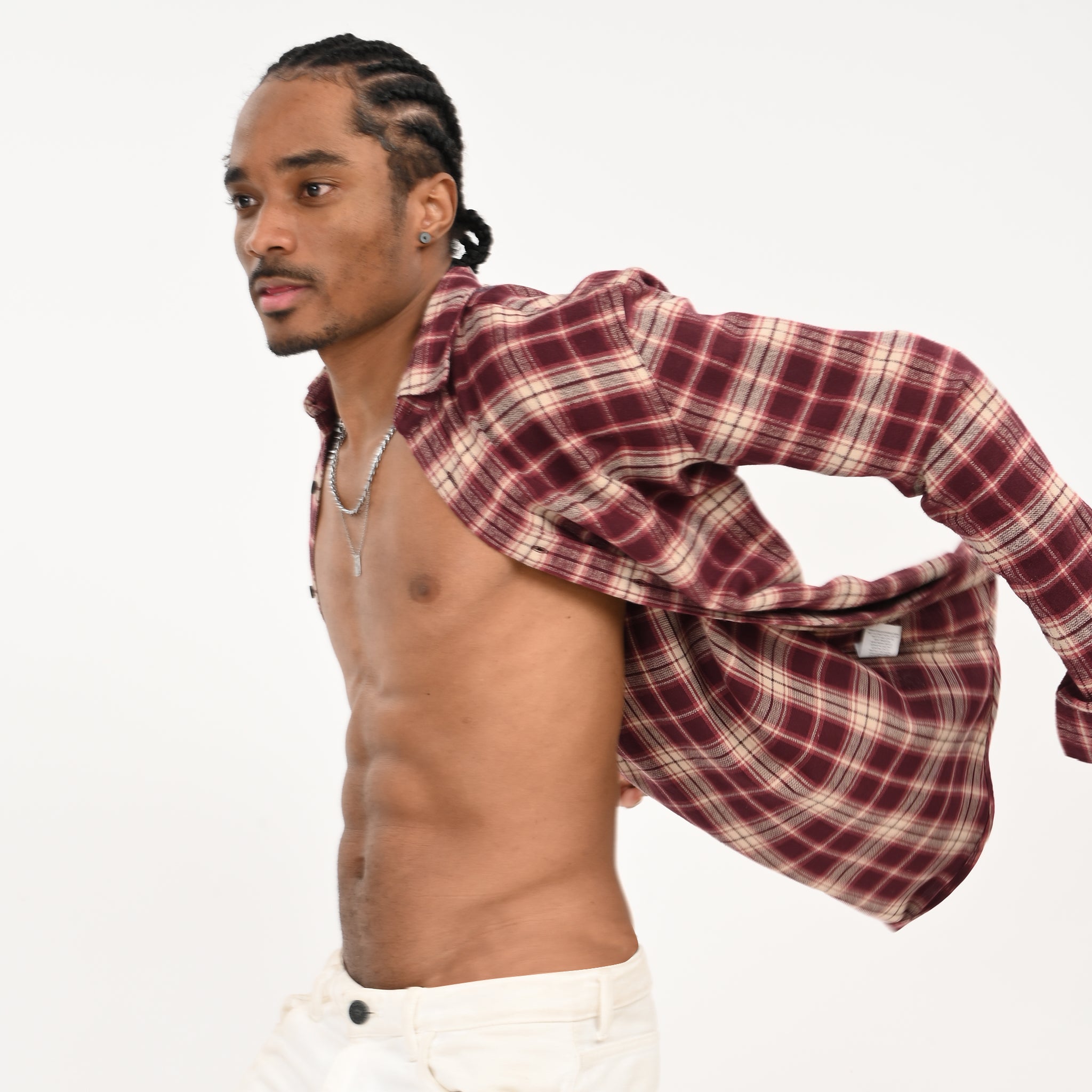 Men’s Checkered Casual Flannel Shirt - Snipes