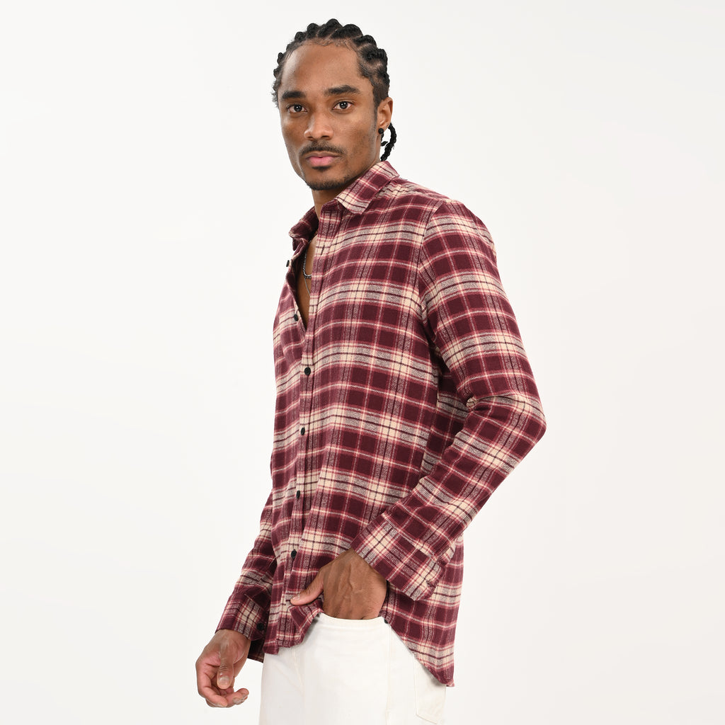 Men’s Checkered Casual Flannel Shirt - Snipes
