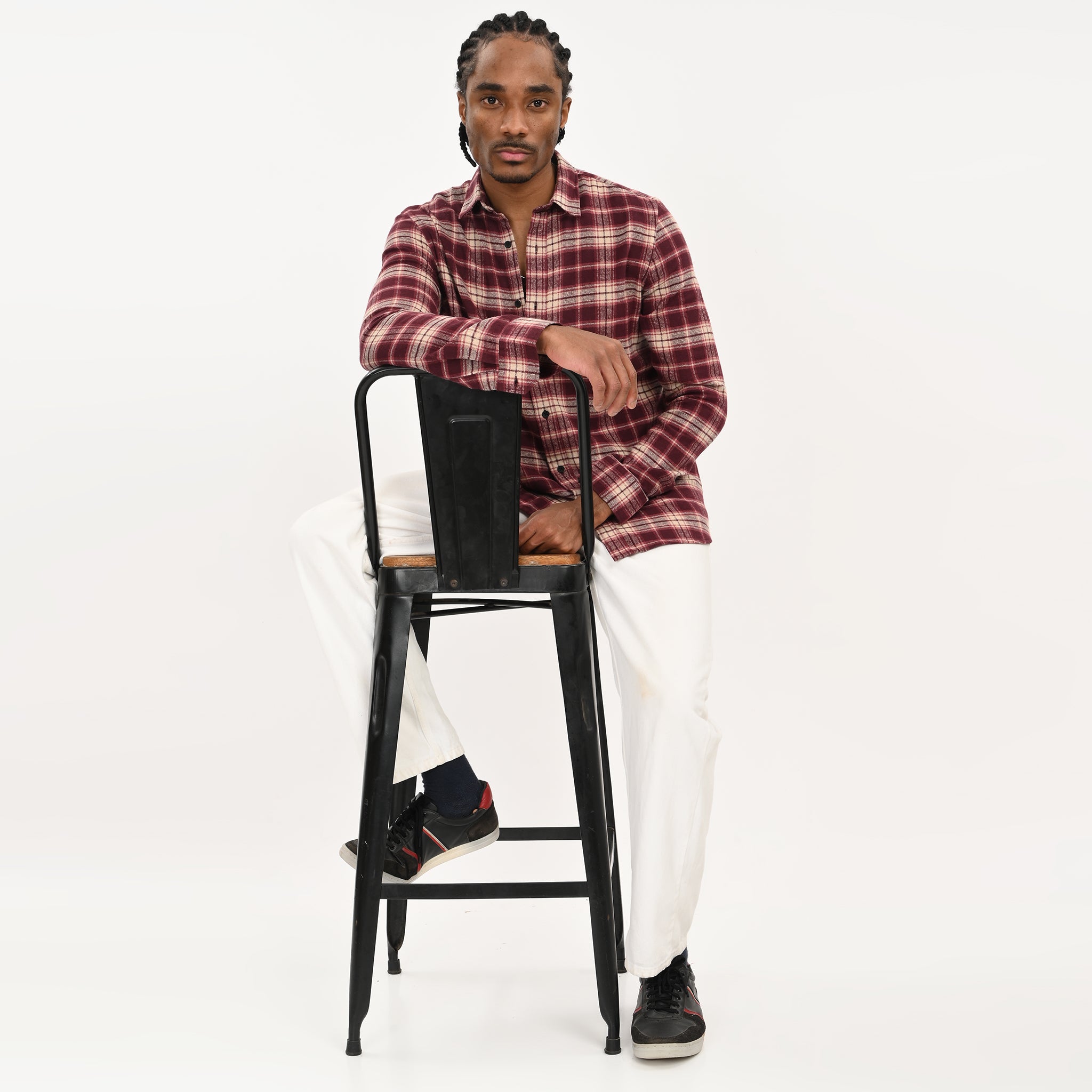 Men’s Checkered Casual Flannel Shirt - Snipes Main image