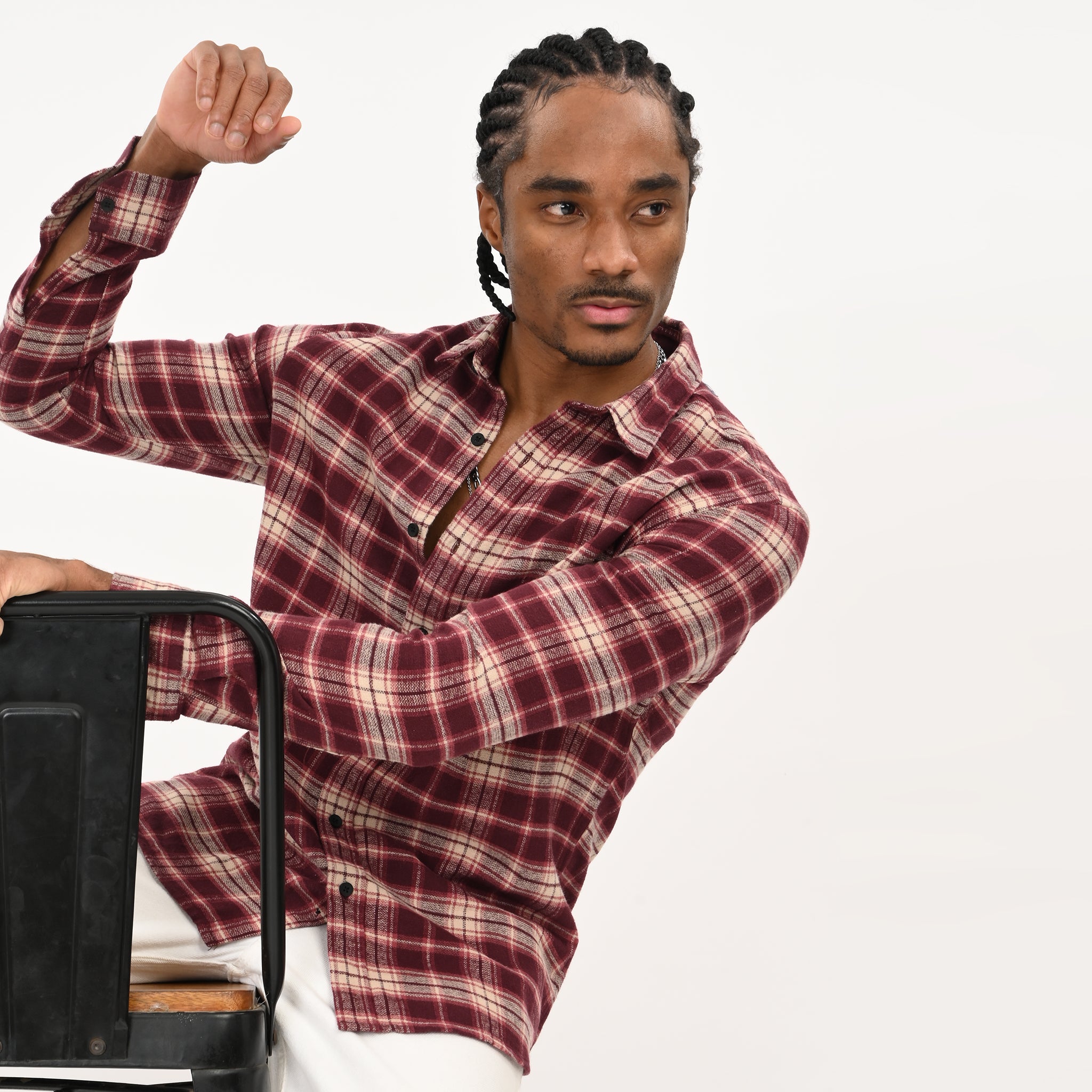 Men’s Checkered Casual Flannel Shirt - Snipes