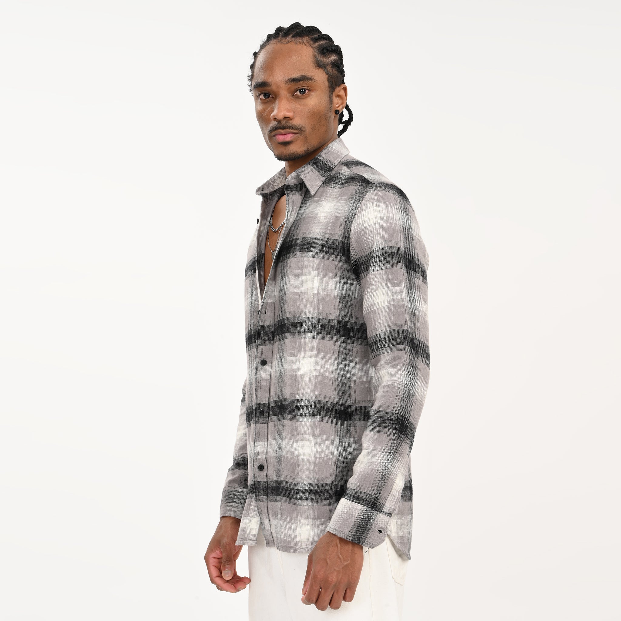 Men’s Checkered Casual Flannel Shirt - Snipes