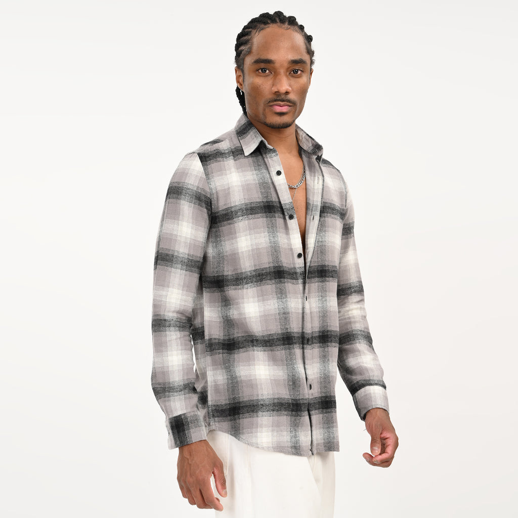 Men’s Checkered Casual Flannel Shirt - Snipes