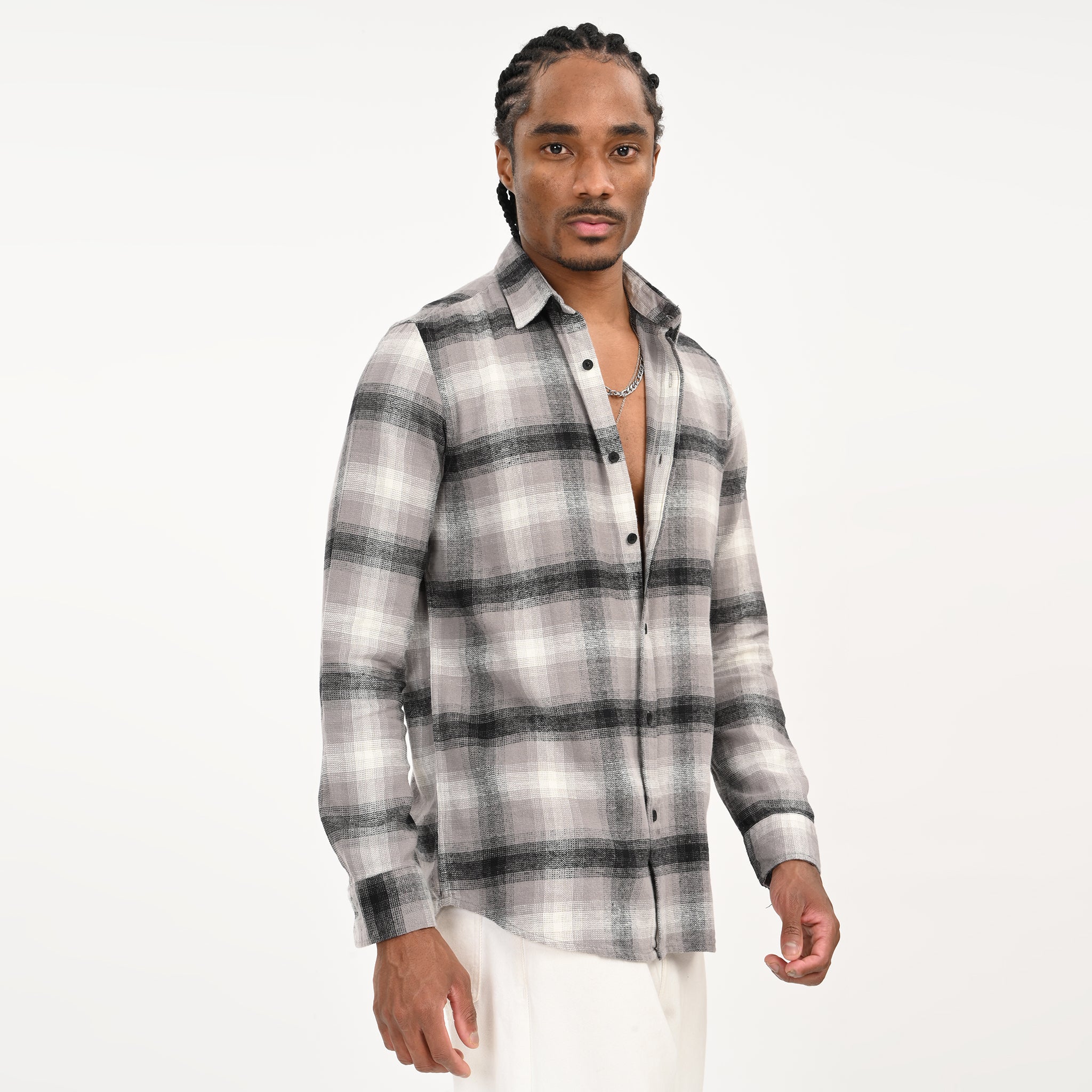 Men’s Checkered Casual Flannel Shirt - Snipes