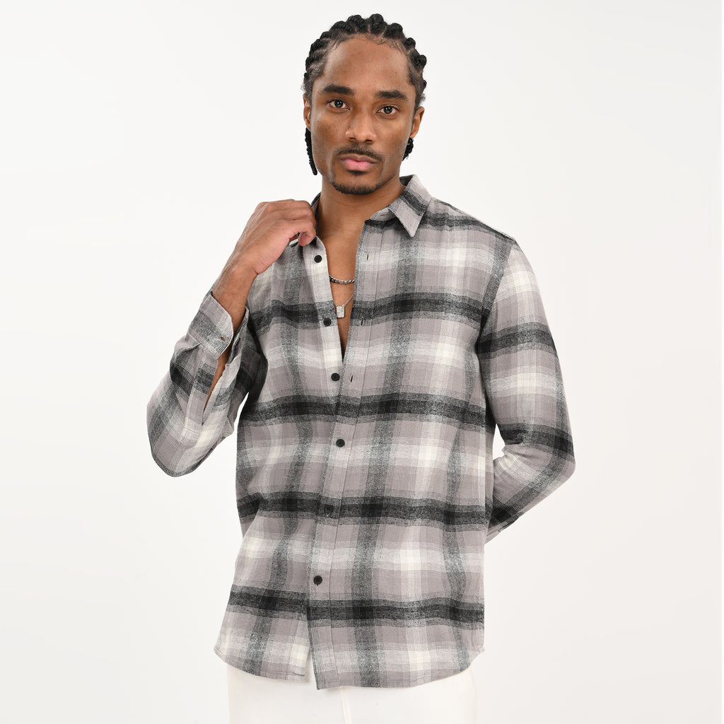 Men’s Checkered Casual Flannel Shirt - Snipes