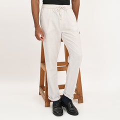 Casual Linen Drawstring Trousers for Men
