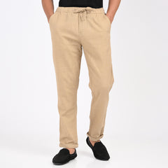 Casual Linen Drawstring Trousers for Men
