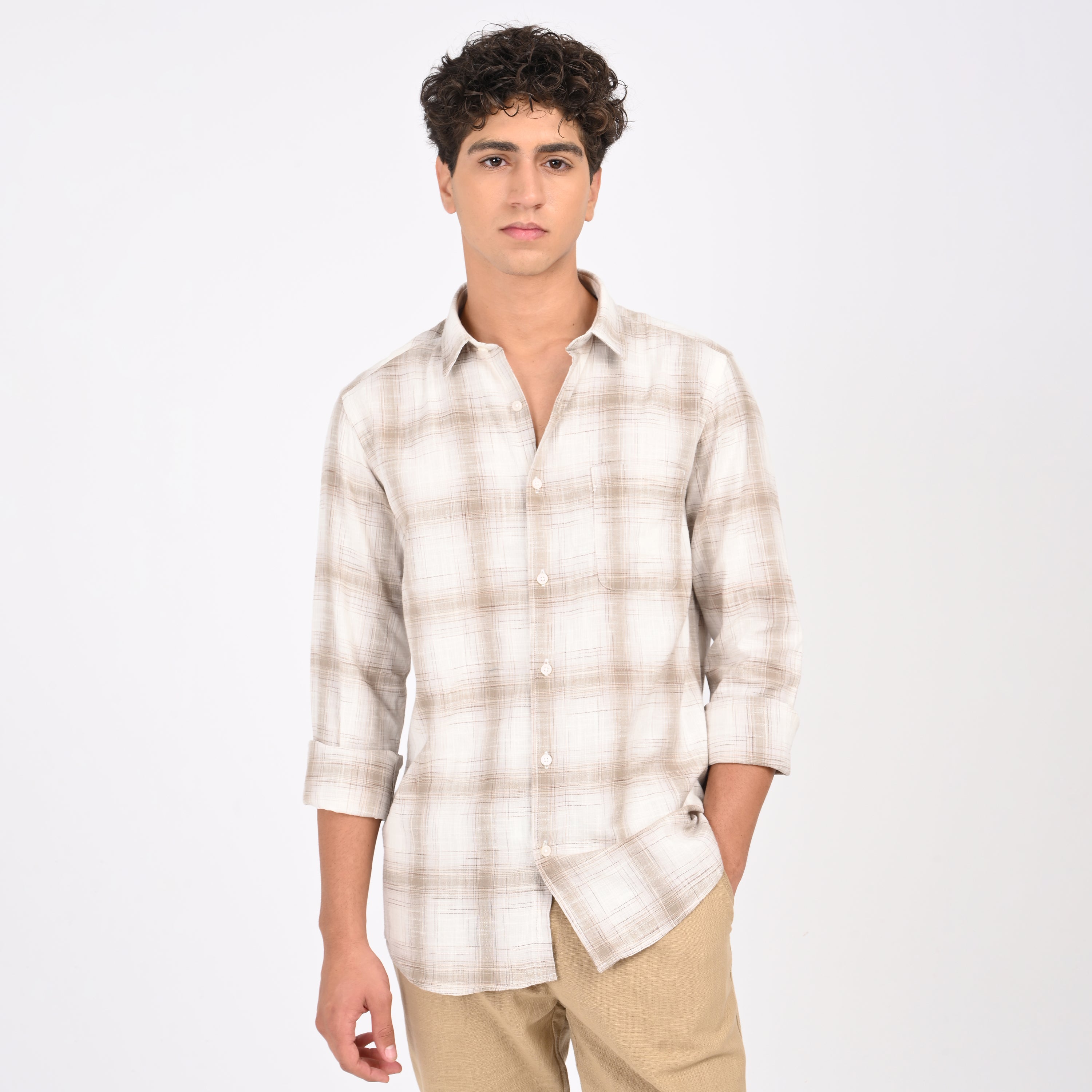 Linen Checkered Shirt - Snipes