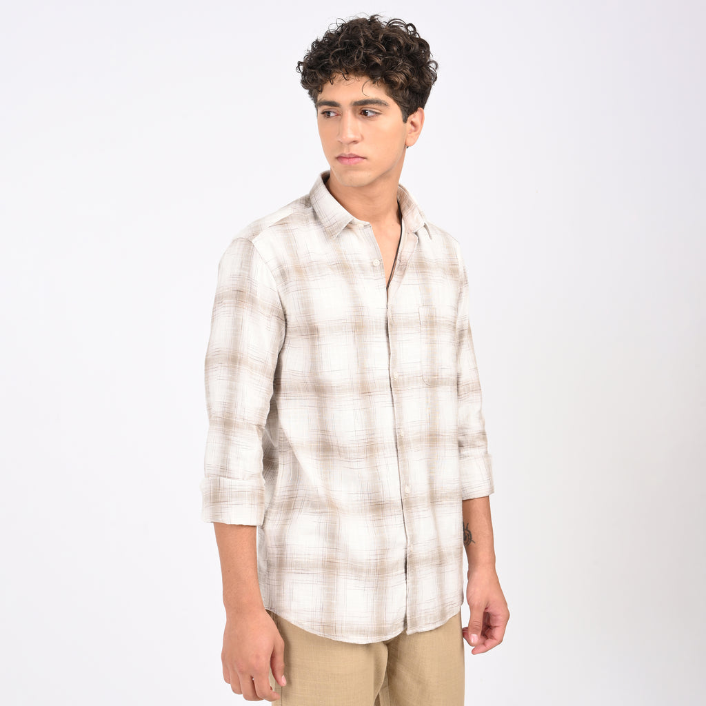 Linen Checkered Shirt - Snipes