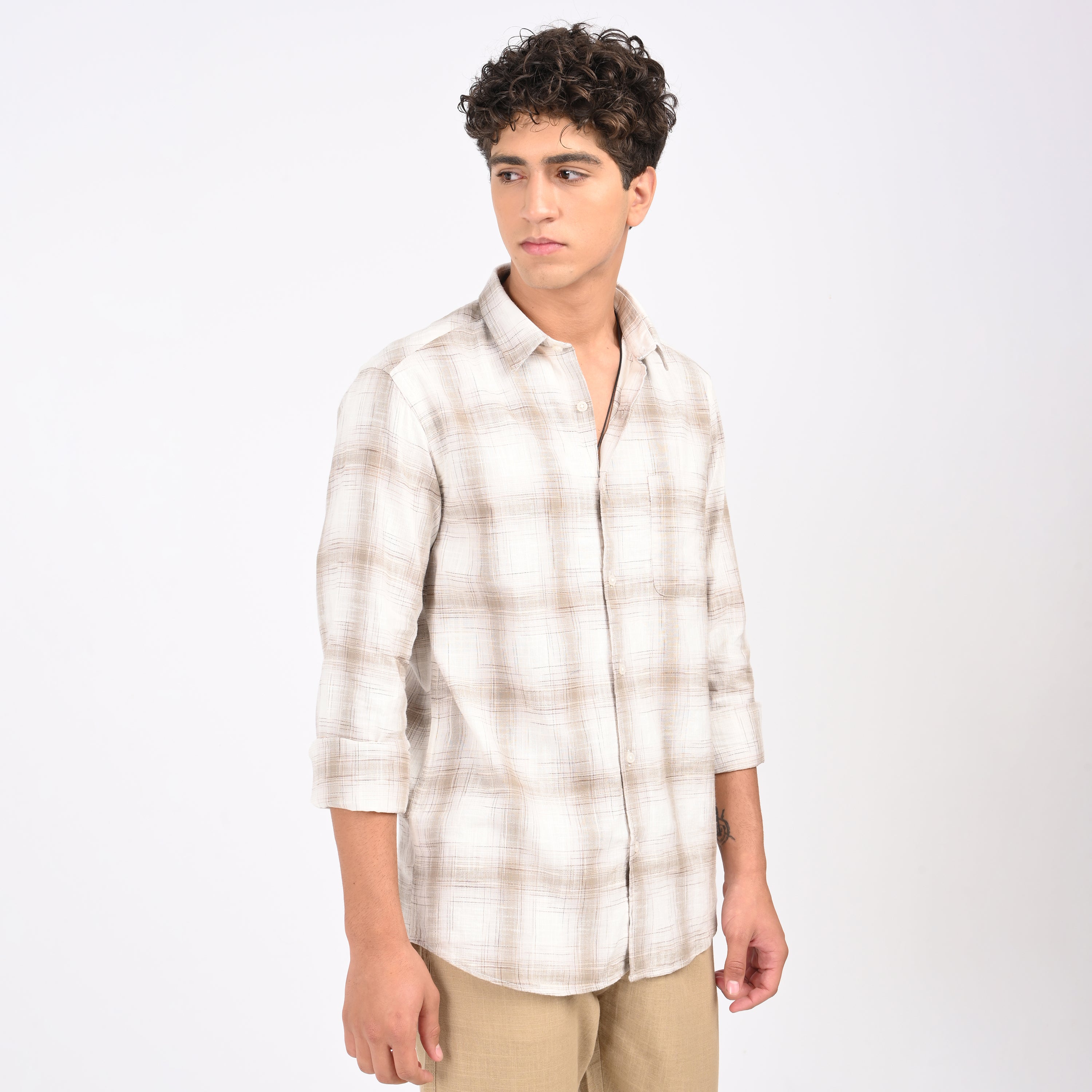 Linen Checkered Shirt - Snipes