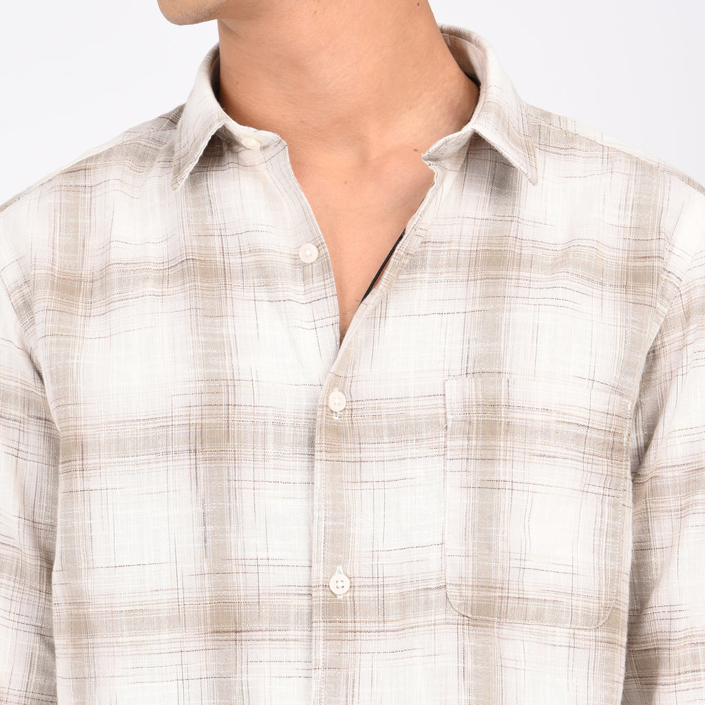 Linen Checkered Shirt - Snipes