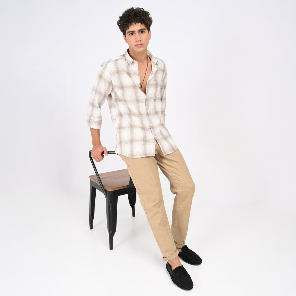 Linen Checkered Shirt - Snipes