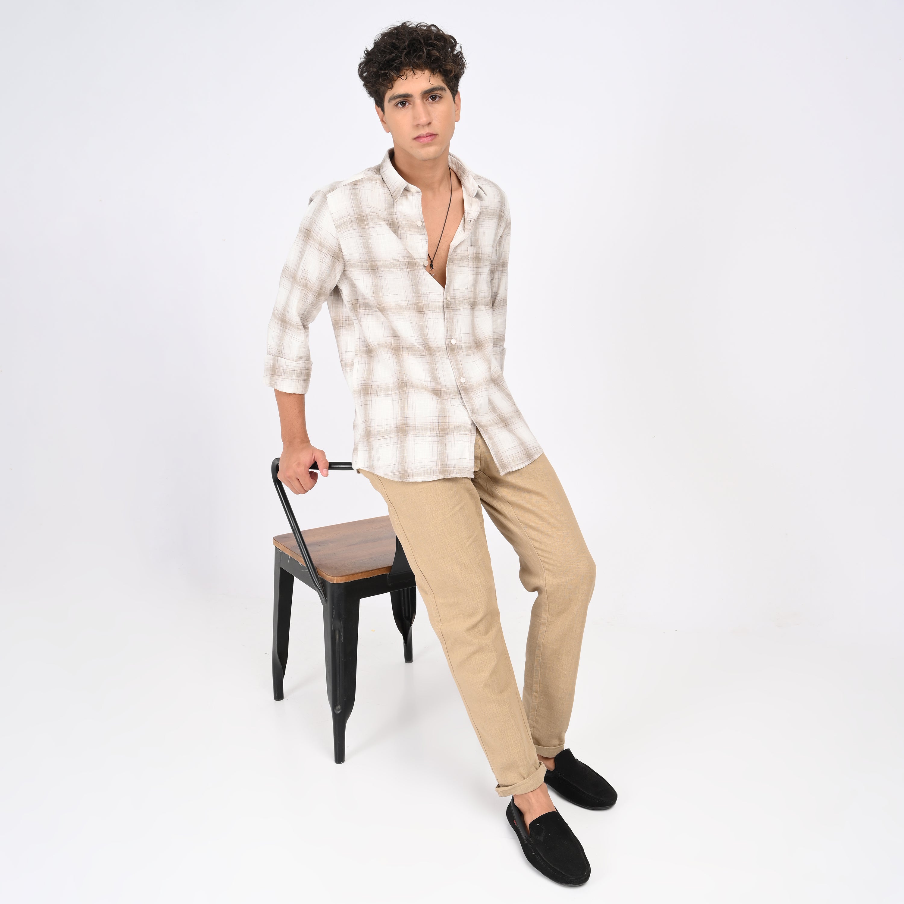 Linen Checkered Shirt - Snipes