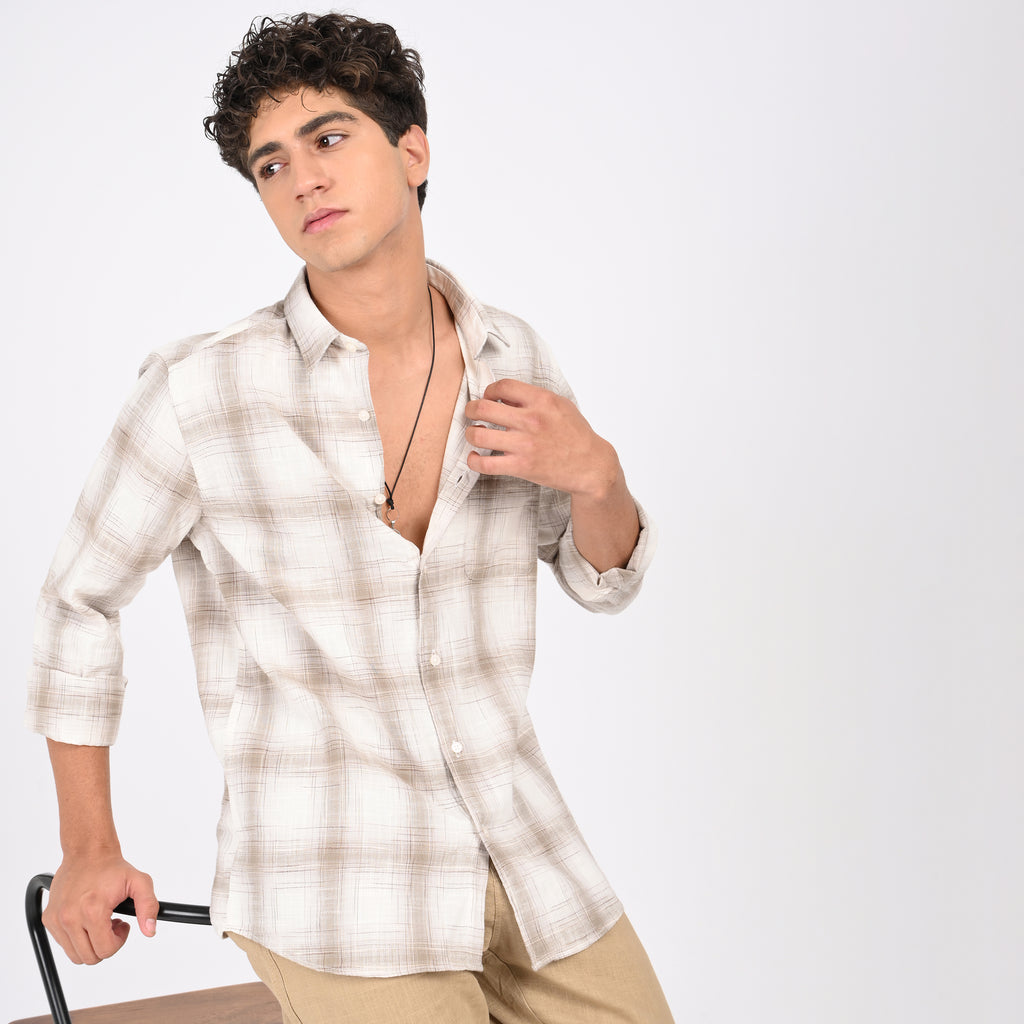 Linen Checkered Shirt - Snipes