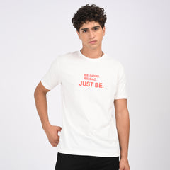 White Minimal Graphic T-Shirt