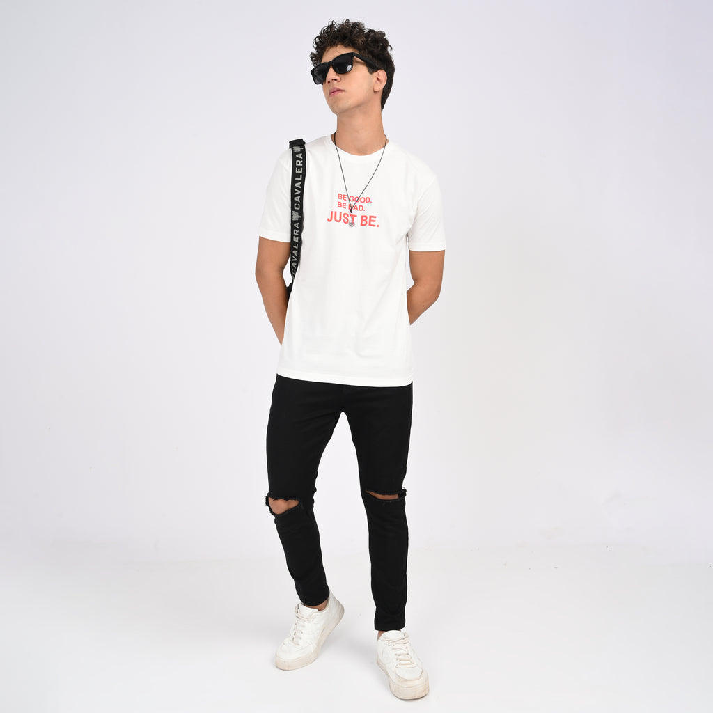 White Minimal Graphic T-Shirt - Snipes