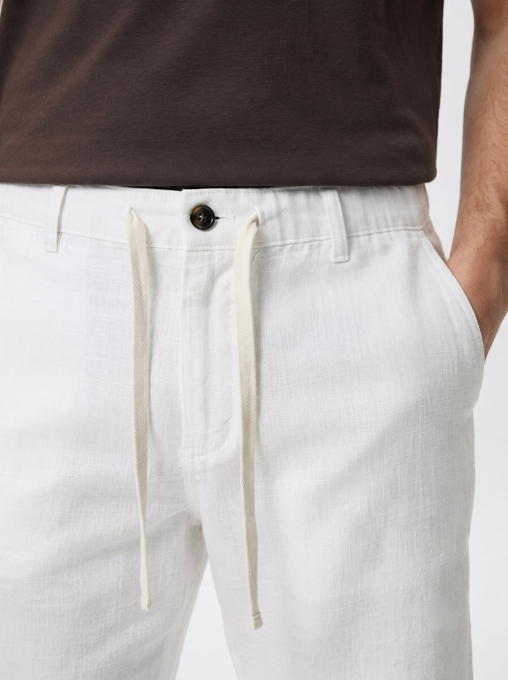 Men’s Drawstring Linen Casual Shorts